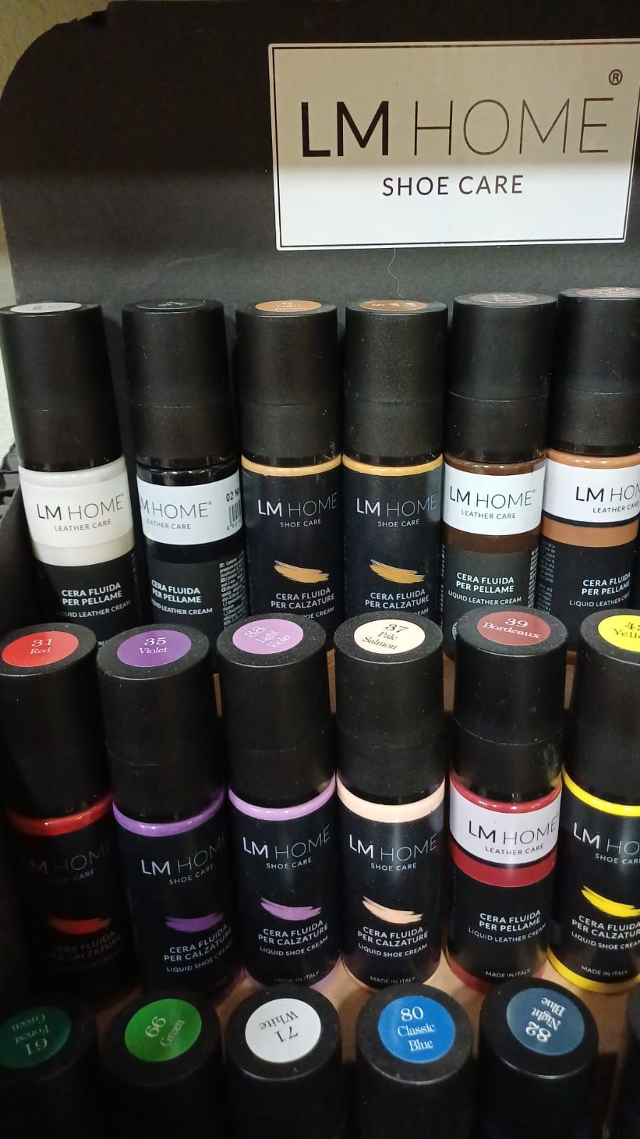 Cere fluide LM Home per pellame e calzature, in molti colori